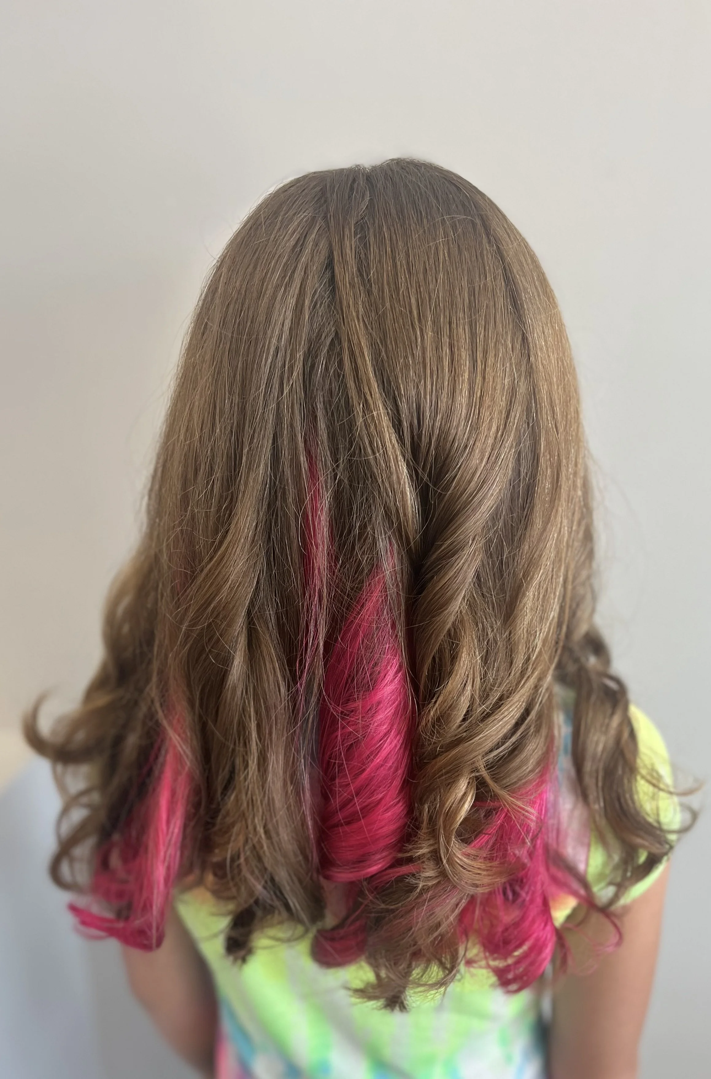 Creative color with pink tips